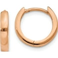 thumbnail image 1 of 10K Rose Gold Round Hinged Hoop Earrings (Width 1.8) (Length 11) - Jbsp, 1 of 5