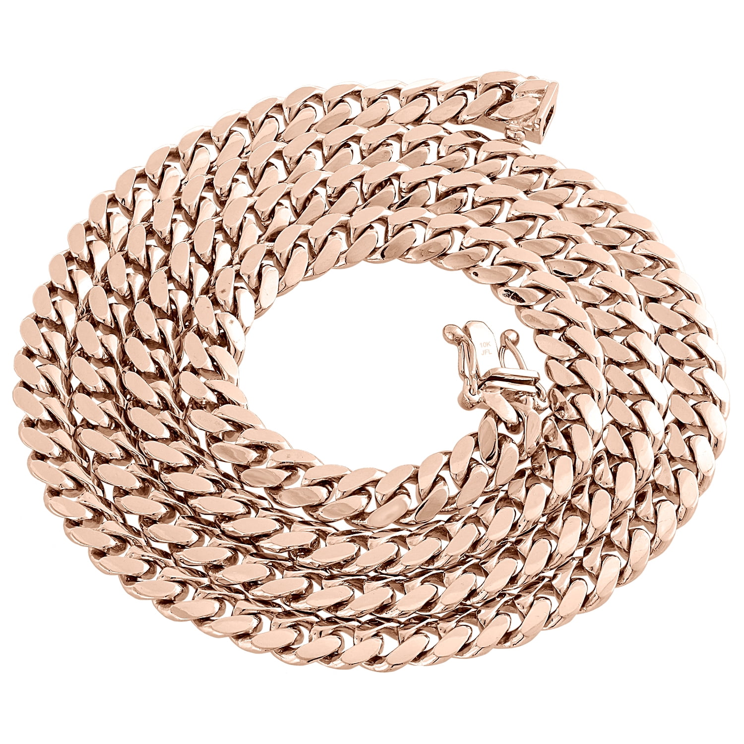 8 mm Rose Gold Cuban Link Chain (10k Gold) 18