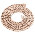 thumbnail image 1 of 10K Rose Gold Solid Miami Cuban Link Chain 8mm Box Clasp Necklace 28 Inches, 1 of 6