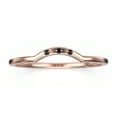 thumbnail image 1 of 10K Rose GoldCurved Wedding Band With Round Cut Black Diamond Moissanite, 1 of 4
