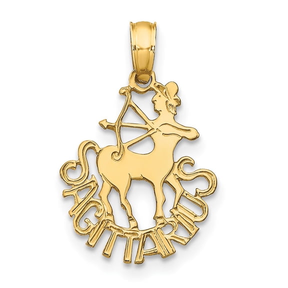 Finest Gold 10K Sagittarius Zodiac Charm