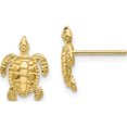 thumbnail image 1 of 10K SEA TURTLE POST EARRINGS / HP & TEXTURED (2of2), 1 of 4
