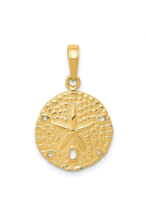 10K Sand Dollar Pendant