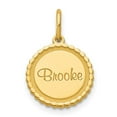 thumbnail image 1 of 10K Scalloped Round Disc with Name Charm, 1 of 1
