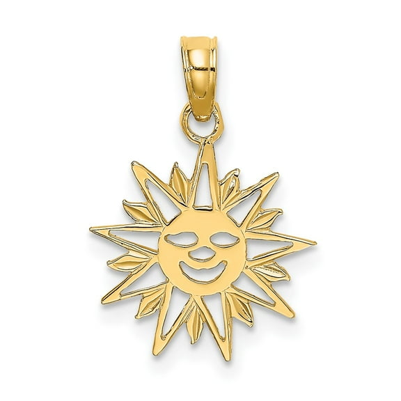 Finest Gold 10K Smiling Sun Charm