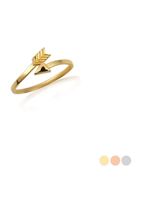 10K Solid Gold Arrow Head Band Ring /Size 7