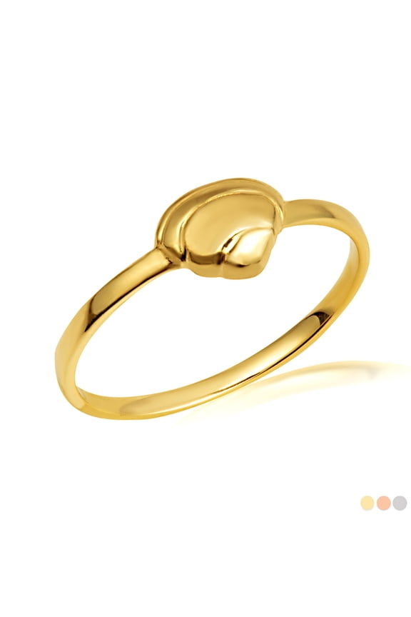 10K Solid Gold Beach Seashell Ring /Size 6