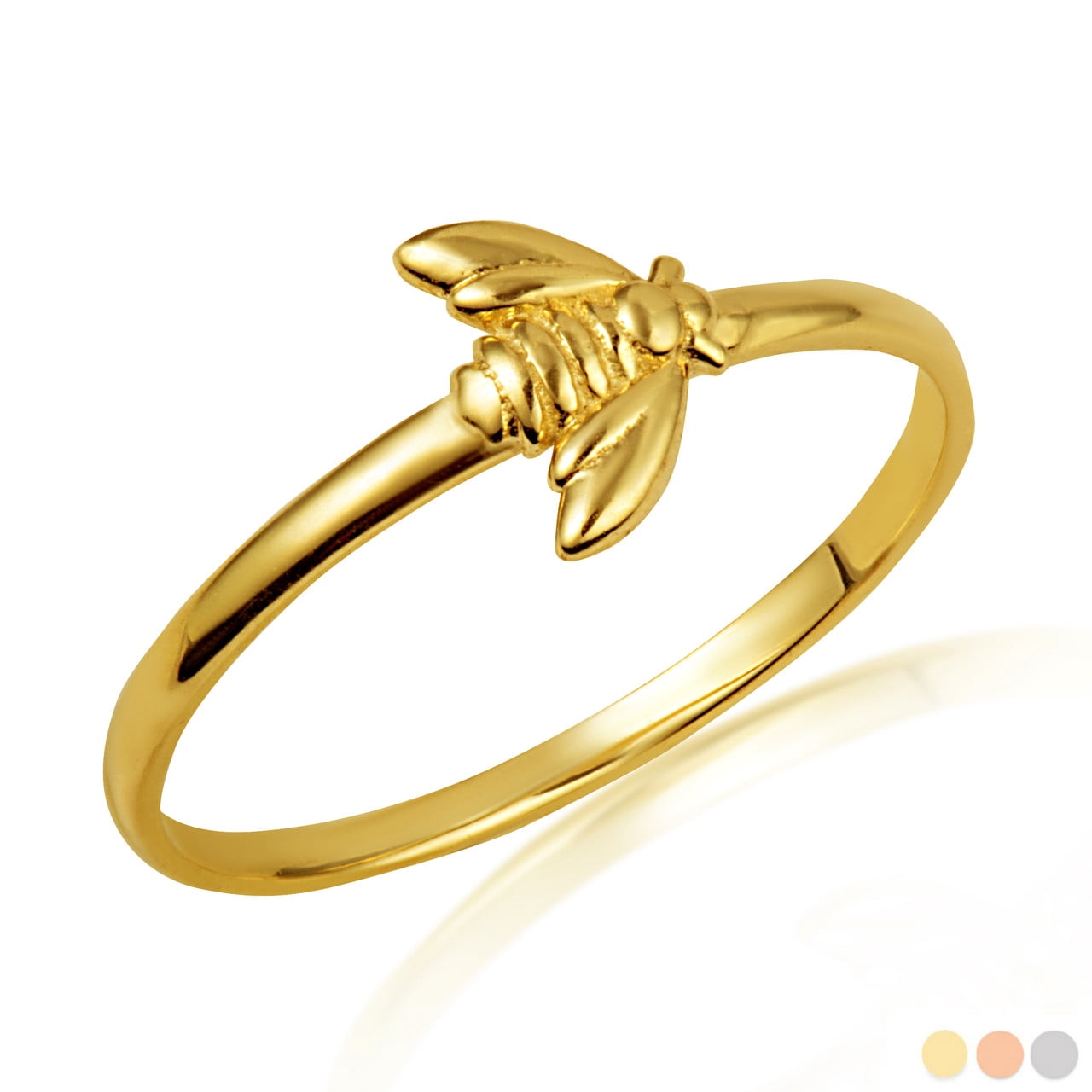 10K Solid Gold Firefly Ring/Size 7 - Walmart.com