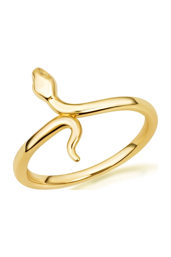 10K Solid Gold Snake Ring / Size 4