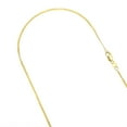 thumbnail image 1 of 10K Solid Yellow Gold 1mm Wide Diamond Cut Curb Link Chain Chain 18 Necklace with Lobster Clasp, 1 of 3