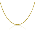 thumbnail image 1 of 10K Solid Yellow Gold 2mm Extra Light Rope Chain Twisted Link Necklace, 1 of 4