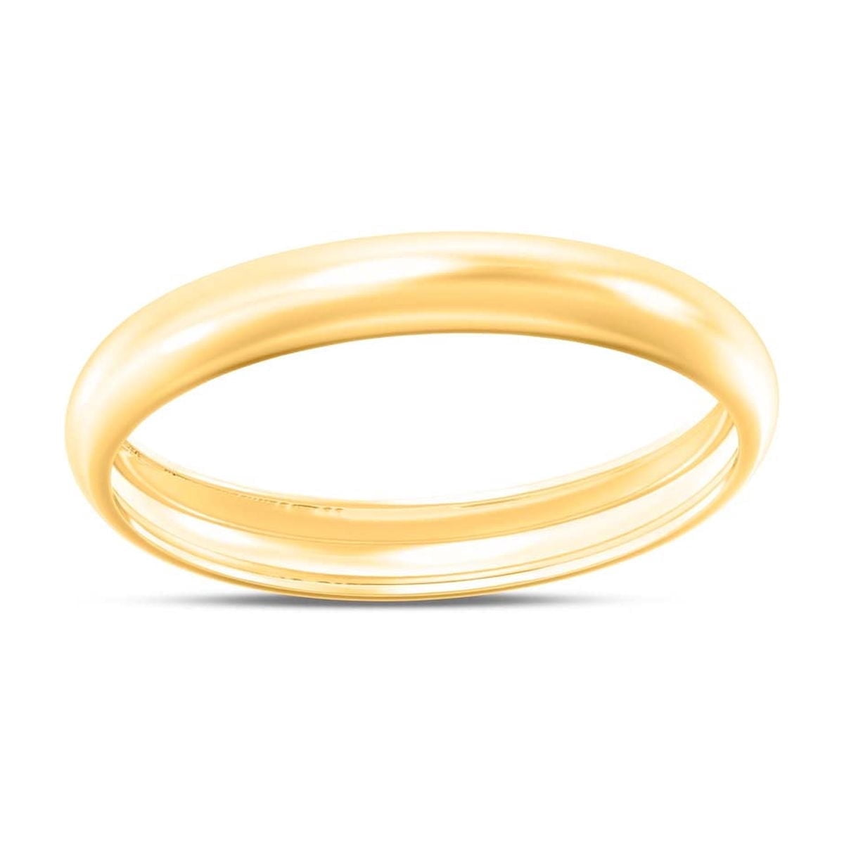 Aone Jewelry 10K Gold Women's Ring & Men's Wedding Band – White & Yellow Gold Classic Fit Band 3mm 4mm 5mm 6mm, Unisex Wedding Rings for Women & Men, Size: 6