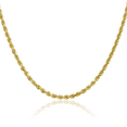 thumbnail image 1 of 10K Solid Yellow Gold 3mm Rope Chain Twisted Link Necklace, 1 of 4
