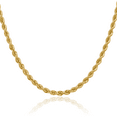 thumbnail image 1 of 10K Solid Yellow Gold 4mm Rope Chain Twisted Link Necklace, 1 of 4
