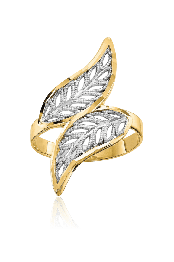10K Solid Yellow Gold Antique Filigree Statement Ring