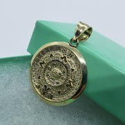 JB JEWELRY HOUSE INC 10K Solid Yellow Gold Aztec Mayan Sun Calendar Pendant