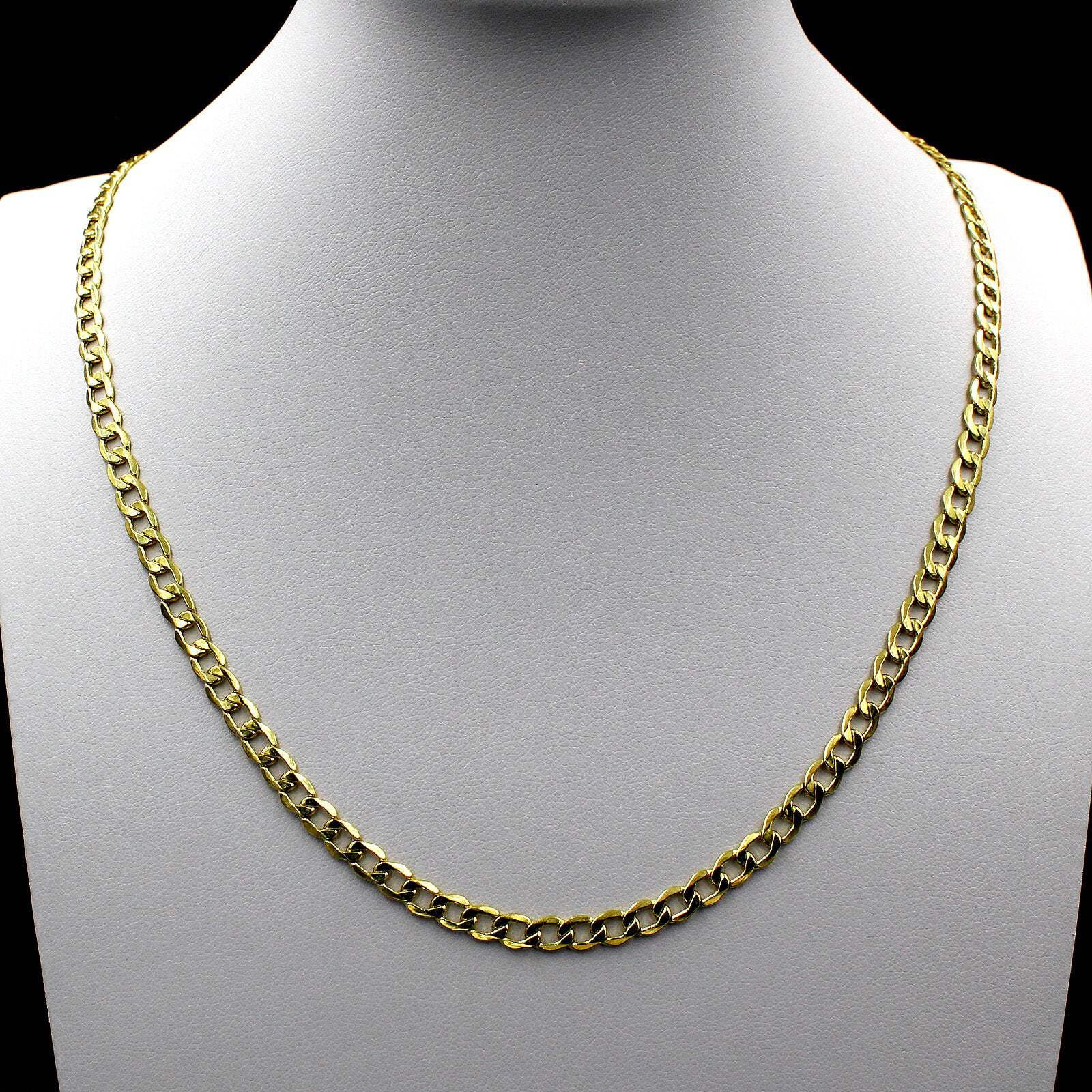 Sterling Silver Chain 10K SOLID Yellow Or White Or Rose/Pink Gold