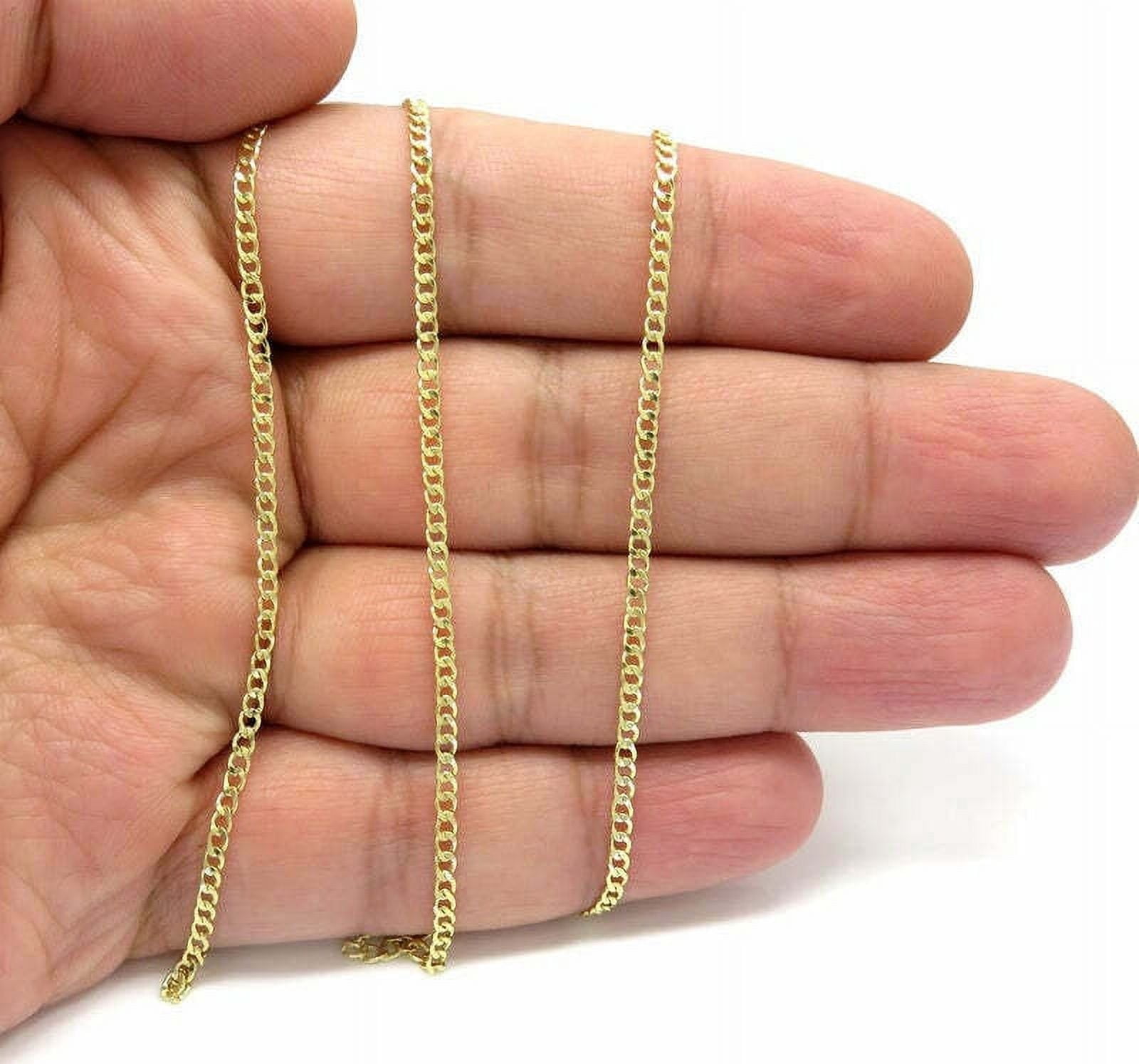 10K Solid Yellow Gold Cuban Link Curb Chain Necklace 2mm 16" 18" 20" 22" 24" 26" GUARANTEED 10K PURE GOLD 16" 18" 20" 22" 24" 26" 30"