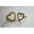 thumbnail image 1 of 10K Solid Yellow Gold Heart Frame Ring, 1 of 4