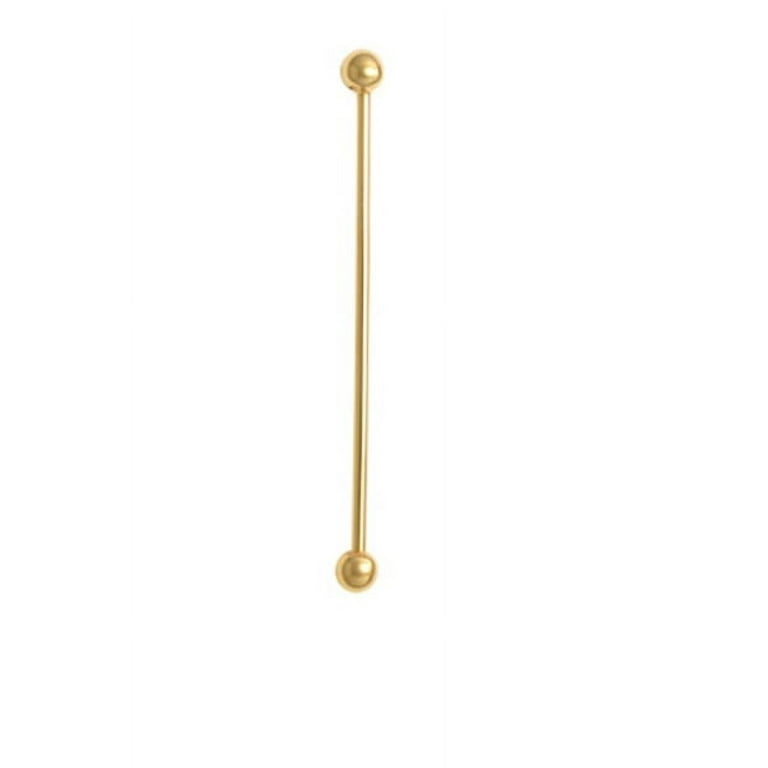 10K Solid Yellow Gold Industrial Barbell Walmart