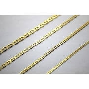 JB JEWELRY HOUSE INC 10K Solid Yellow Gold Mariner Chain 2mm-7.5mm