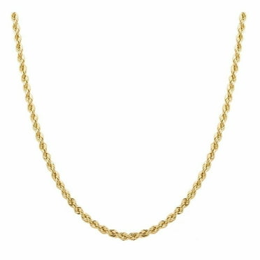 10K Solid Yellow Gold Necklace Gold Rope Chain 1.5MM 16" 18" 20" 22" 24" 30"