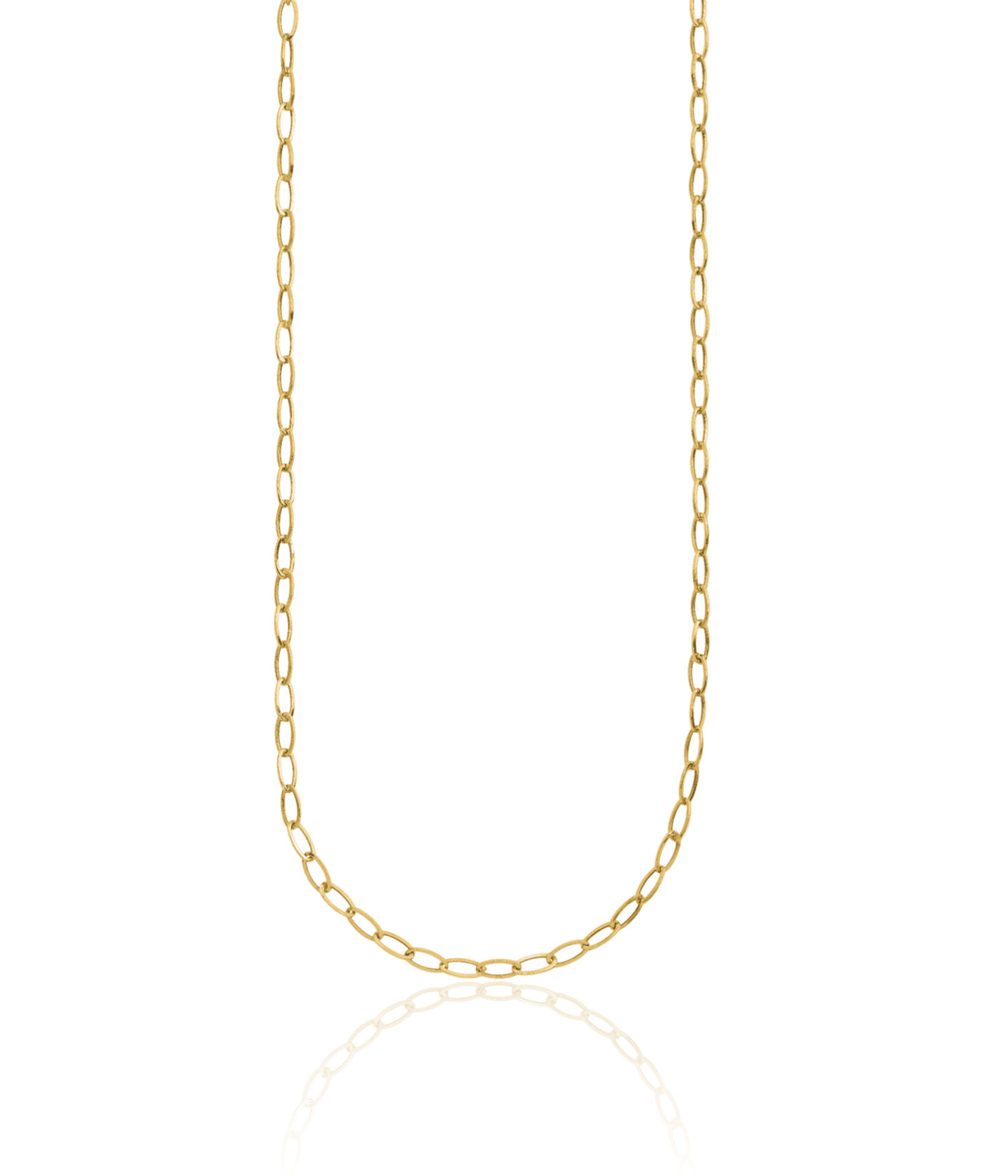ICE CARATS 10K Yellow Gold 4mm Oval Rolo Cable Chain Necklace - 18 inch ...