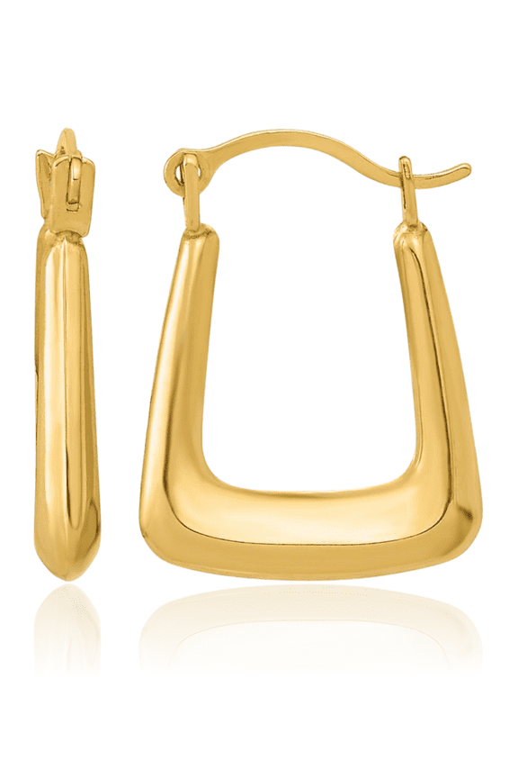 10K Solid Yellow Gold Small Hoop Earrings