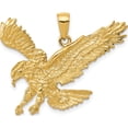 thumbnail image 1 of 10K Textured Eagle Landing Pendant Yellow Gold Material Sparkling Chic Luxury A classic choice for celebrating love and achievement, 1 of 4