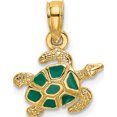 thumbnail image 1 of 10K Textured and Enameled Sea Turtle Charm Yellow Gold Material Luxe Classic Captivating Bring sparkle and sophistication to your day, 1 of 4