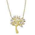 thumbnail image 1 of 10K Tricolor Gold Tree Of Life Pendant On 17" To 18" Adjustable Necklace, 1 of 4
