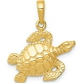 thumbnail image 1 of 10K Turtle Pendant Yellow Gold Material Polished Delicate Dazzling Bring sparkle and sophistication to your day, 1 of 4