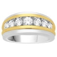 thumbnail image 1 of 10K Two-Tone Gold 1 CT. T.W. Diamond Mens Band Ring, 1 of 2