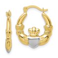 thumbnail image 1 of 10K Two-Tone Gold Earring Shrimp Creole Women'S 18 mm 16, 1 of 3