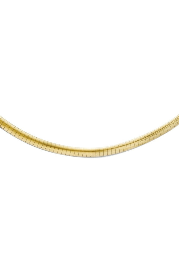 10K Two-Tone Gold necklace chain Omega 18 in 4 mm Supreme Reversible