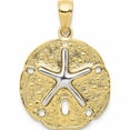 thumbnail image 1 of 10K Two-Tone Two Tone Sand Dollar With Starfish Pendant (22 X 20) Made In Peru -Jewelry By Sweet Pea, 1 of 6