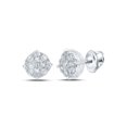 thumbnail image 1 of 10K WHITE GOLD ROUND DIAMOND CLUSTER EARRINGS 1/3 CTTW, 1 of 1