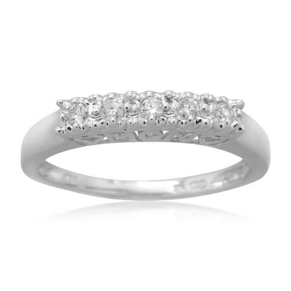10K White Gold 0.15 CTTW Diamond Fashion Ring