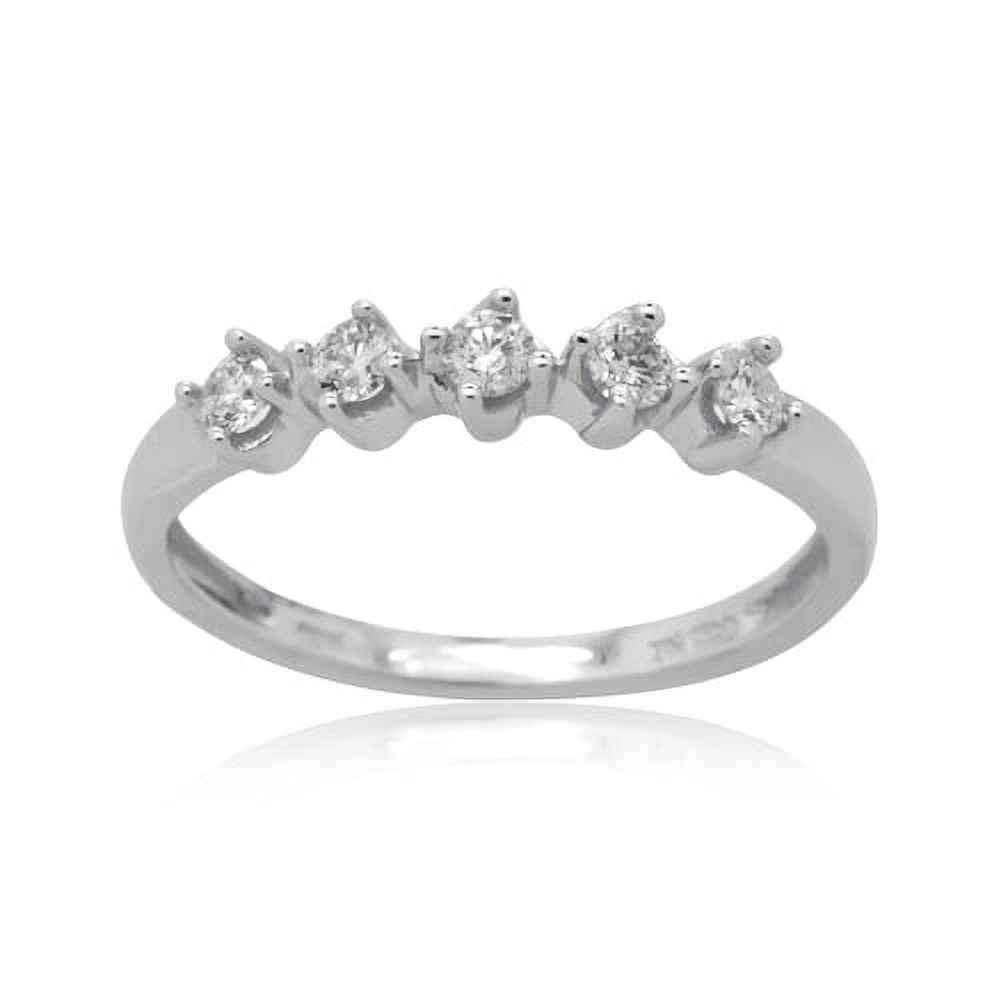 10K White Gold 0.25 CTTW Diamond Band