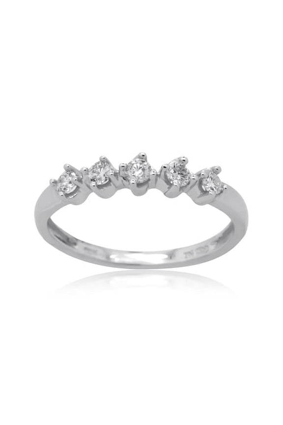 10K White Gold 0.25 CTTW Diamond Band