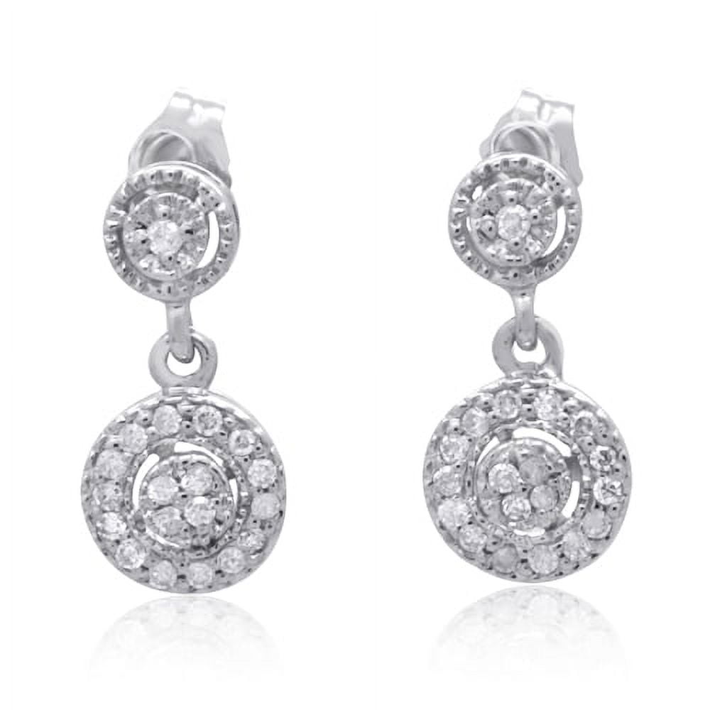 10K White Gold 0.25 CTTW Diamond Fashion Earring