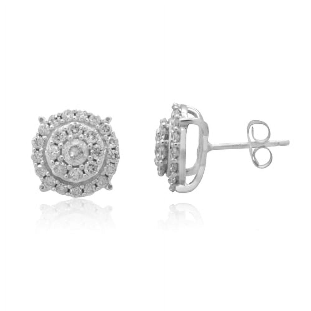 10K White Gold 0.50 CTTW Diamond Tops Earring