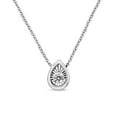 thumbnail image 1 of 10K White Gold 1/10 Cttw Miracle Set Round-Cut Diamond Solitaire 18" Pendant Necklace (H-I Color, SI2-I1 Clarity) - Choice of Shapes, 1 of 6