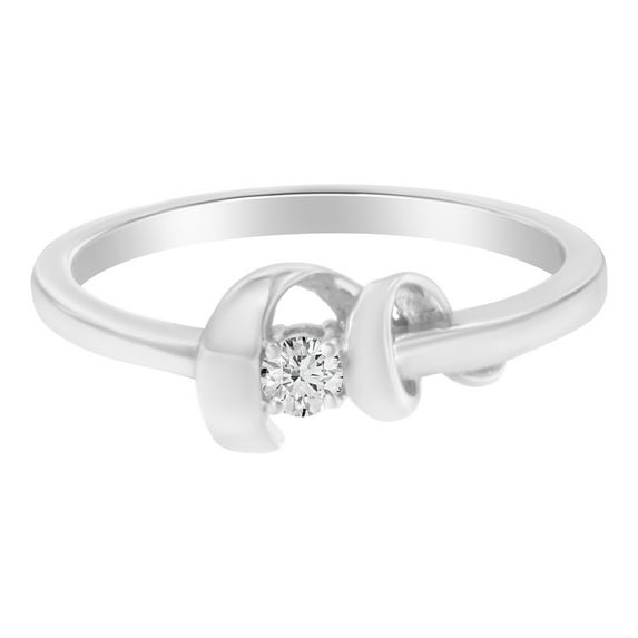 10K White Gold 1/10ct. TDW Diamond Promise Ring (H-I,SI2-I1)