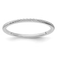 thumbnail image 1 of 10K White Gold 1.2mm Twisted Wire Pattern Stackable Band Size 4, 1 of 6