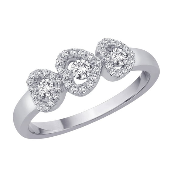 10K White Gold 1/3 ct. Diamond Fashion Ring