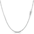thumbnail image 1 of 10K White Gold 1.5mm Sparkle Pendant Chain, FREE Microfiber Cloth, Rock Margarita Link Mens Womens Necklace, Giorgio Bergamo 20, 1 of 7