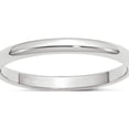 thumbnail image 1 of 10K White Gold 10Kw 2.5mm Half Round Band Size 9.5 Made In United States 1whr025-9.5, 1 of 5