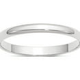 thumbnail image 1 of 10K White Gold 10Kw 2.5mm Ltw Half Round Band Size 11.5 Made In United States 1whrl025-11.5, 1 of 5