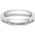 thumbnail image 1 of 10K White Gold 10Kw 4mm Bevel Edge Comfort Fit Band Size 8 Made In United States 1wbec040-8, 1 of 5